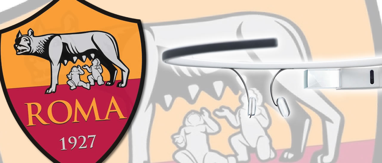La Roma in campo con Google Glass