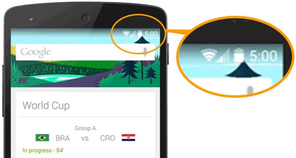 Il post di Google sui mondiali di calcio suggerisce con un'immagine l'arrivo del sistema operativo Android 5.0