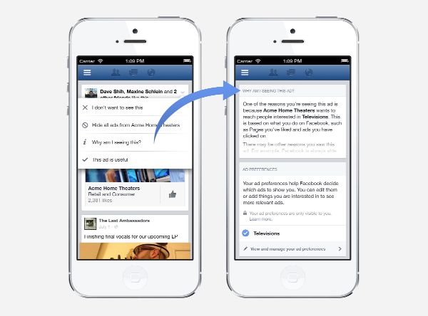 Facebook strumento Ad Preferences