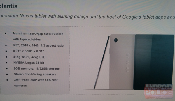 La presunta immagine del Nexus 9 e le specifiche del nuovo tablet HTC