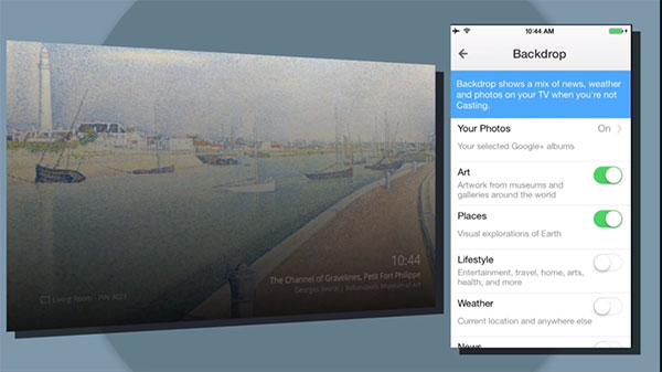 La feature Backdrop permetterà di personalizzare la schermata principale di Chromecast