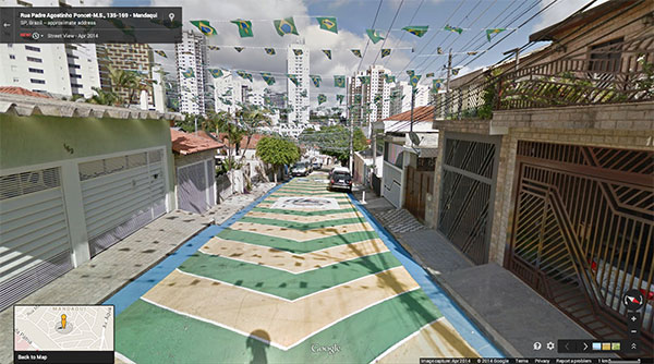 La Rua Padre Agostinho Poncet di San Paolo (Brasile) su Street View