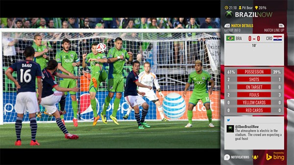 Screenshot per l'applicazione Brazil Now di Xbox One