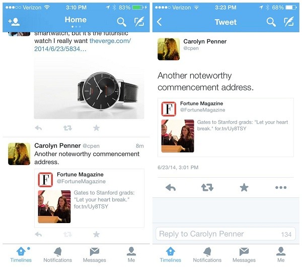 Twitter sperimenta i commenti