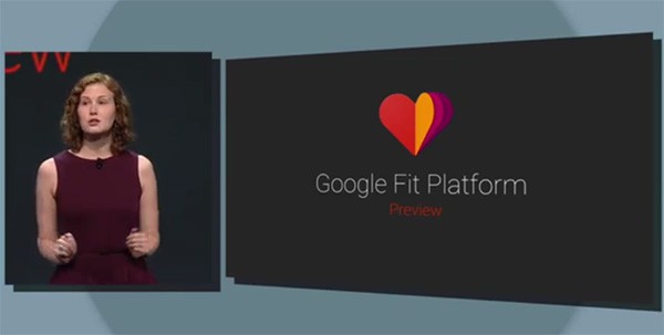 L'annuncio della piattaforma Google Fit dal palco dell'evento I/O 2014