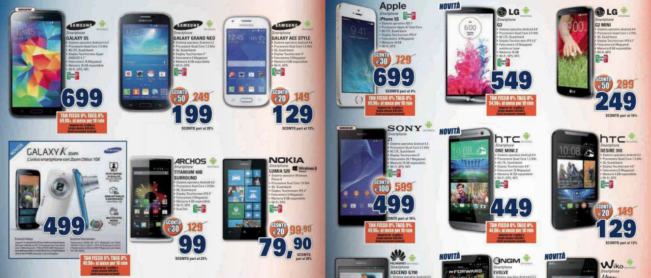 Volantino Marcopolo & Unieuro: LG G3 a 549 euro