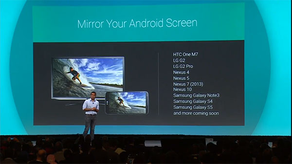 I primi dispositivi Android che supporteranno il mirroring del display su Chromecast