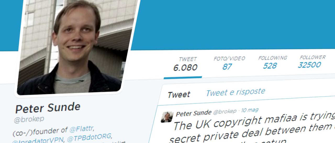 Arrestato Peter Sunde, fondatore della Pirate Bay
