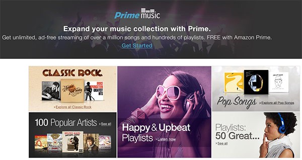 Amazon ha lanciato oggi il servizio musicale Prime Music, gratis per gli iscritti al programma Prime (al momento solo negli USA)