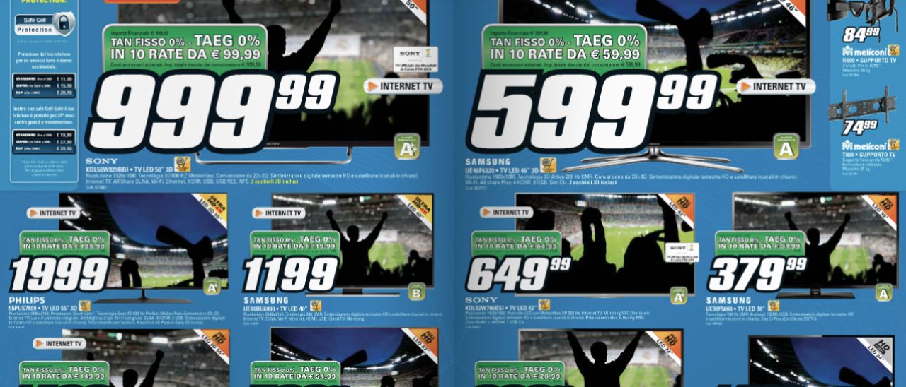 Volantino Saturn, le migliori TV per i Mondiali