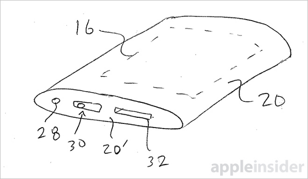 Brevetto Apple che mostra un eventuale futuro dispositivo tutto in vetro