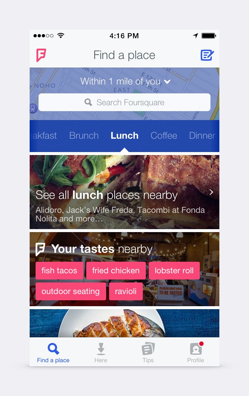 Foursquare 8.0 per iPhone