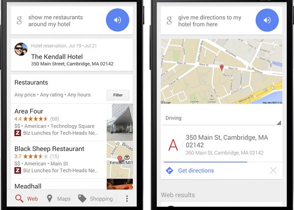 Google fornisce indicazioni rapide sui luoghi da raggiungere nei dintorni degli hotel prenotati per le vacanze
