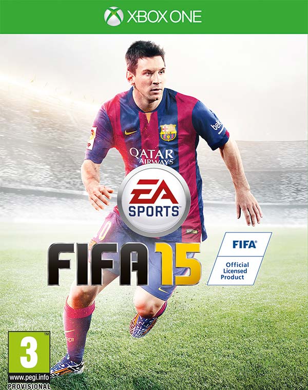 Lionel Messi sulla copertina globale di FIFA 15, qui in versione Xbox One