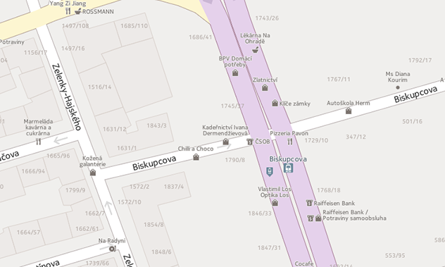 I numeri civici lungo le strade di Praga.