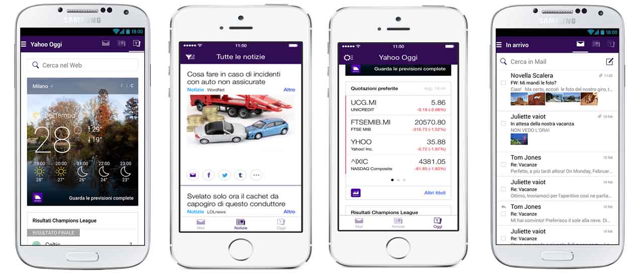 Yahoo Mail contiene tutto quanto
