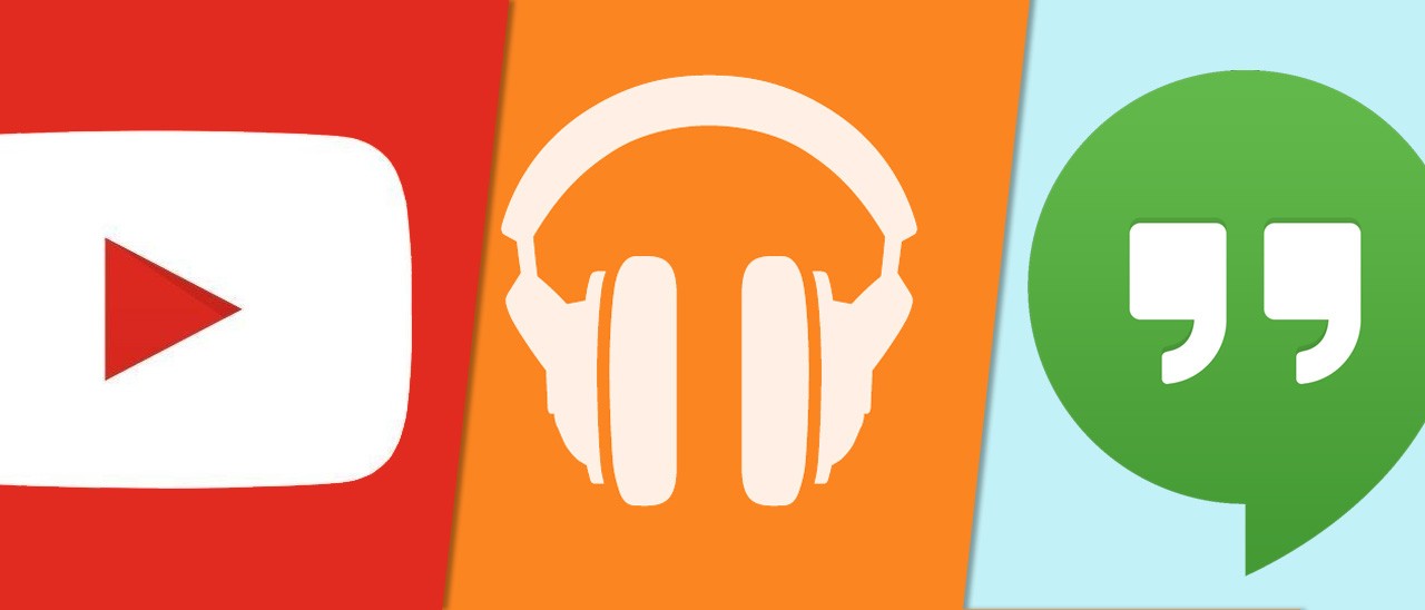 Google aggiorna YouTube, Play Music e Hangouts