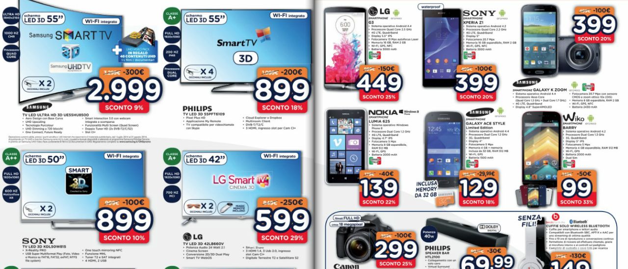 Volantino Marcopolo & Unieuro: LG G3 a 449 euro