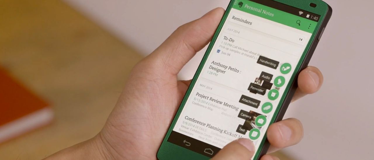 Evernote 6, nuovo menu floating su Android