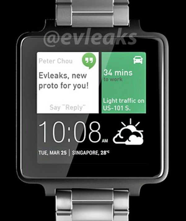 Il rendering del possibile smartwatch di HTC con Android Wear