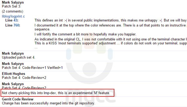 I primi riferimenti alla "M release" del sistema operativo Android