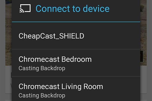 La funzionalità Backdrop attiva su Chromecast
