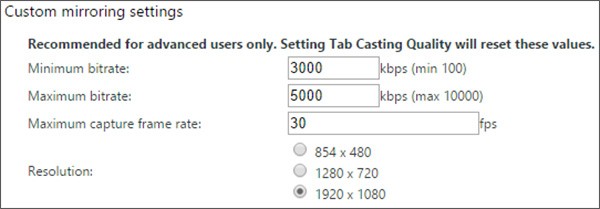 La nuova opzione per il casting dei contenuti a risoluzione 1080p attraverso Chromecast