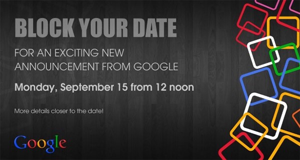 L'invito di Google per l'evento che si terrà il 15 settembre in India