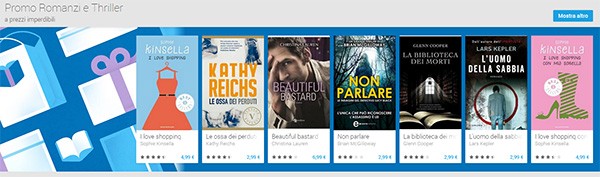 Google Play Libri, le offerte d'autunno