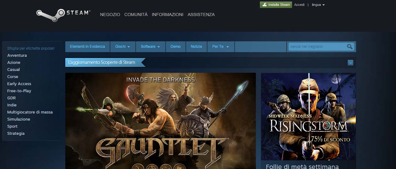 Il nuovo Steam