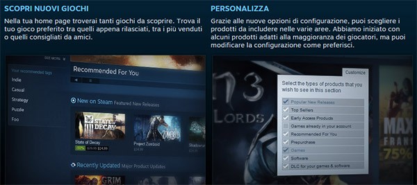 Alcune delle novità introdotte su Steam