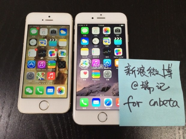 iPhone 6 da 4,7 pollici mostrato in foto e video