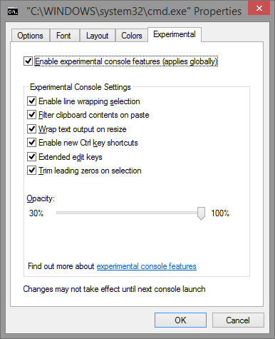 Le nuove funzionalità avanzate della console in Windows 10.
