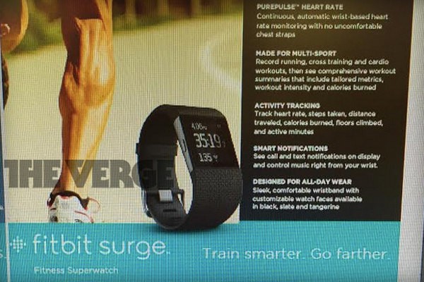 Fitbit Surge, materiale promozionale leaked
