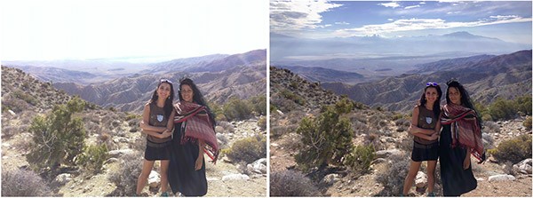 L'immagine di destra è correttamente esposta in ogni sua parte, grazie alla modalità HDR+ di Google