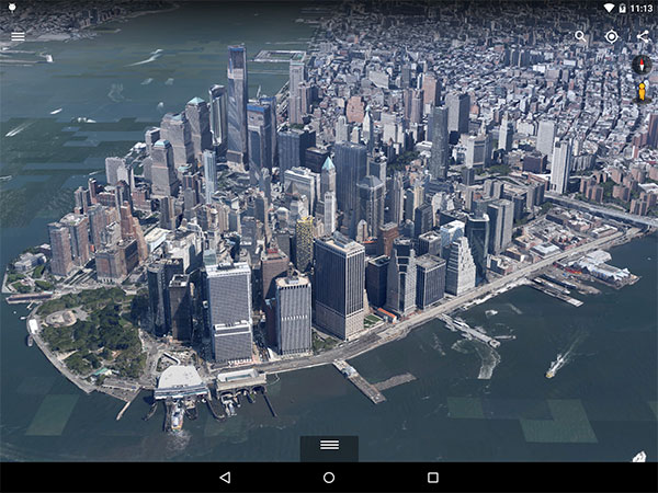 L'applicazione Google Earth per Android migliora il rendering dei modelli 3D