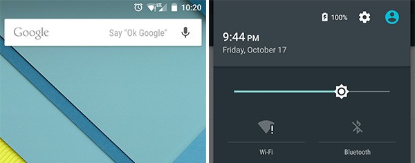 L'icona mostrata da Android 5.0 Lollipop quando si verificano problemi con la connessione WiFi