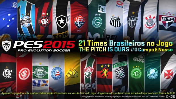 PES 2015 avrà la licenza di 21 squadre brasiliane
