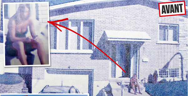 L'immagine incriminata: la donna viene fotografata dall'automobile di Google e l'immagine caricata su Street View senza modifiche se non al viso