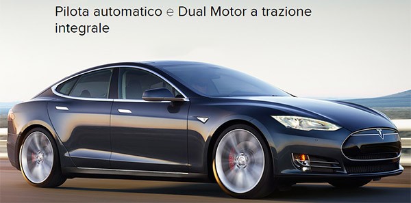 Tesla Model S con tecnologia Dual Motor e Pilota Automatico