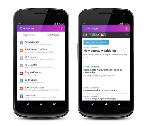 L'App Internet.org di Facebook
