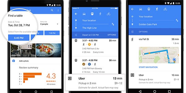 Screenshot per l'interfaccia di Google Maps 9.0.0 su smartphone Android