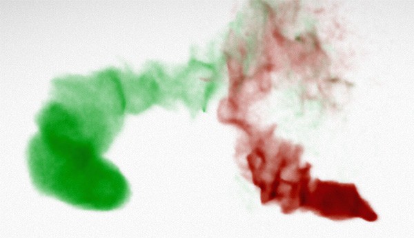 Il visualizzatore "Particelle" di Google Play Music a tutto schermo