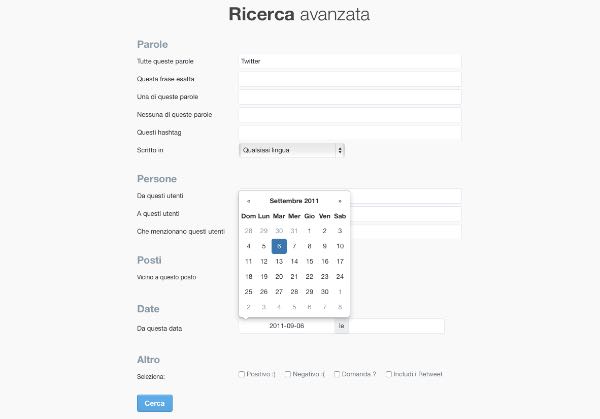 Ricerca avanzata su Twitter