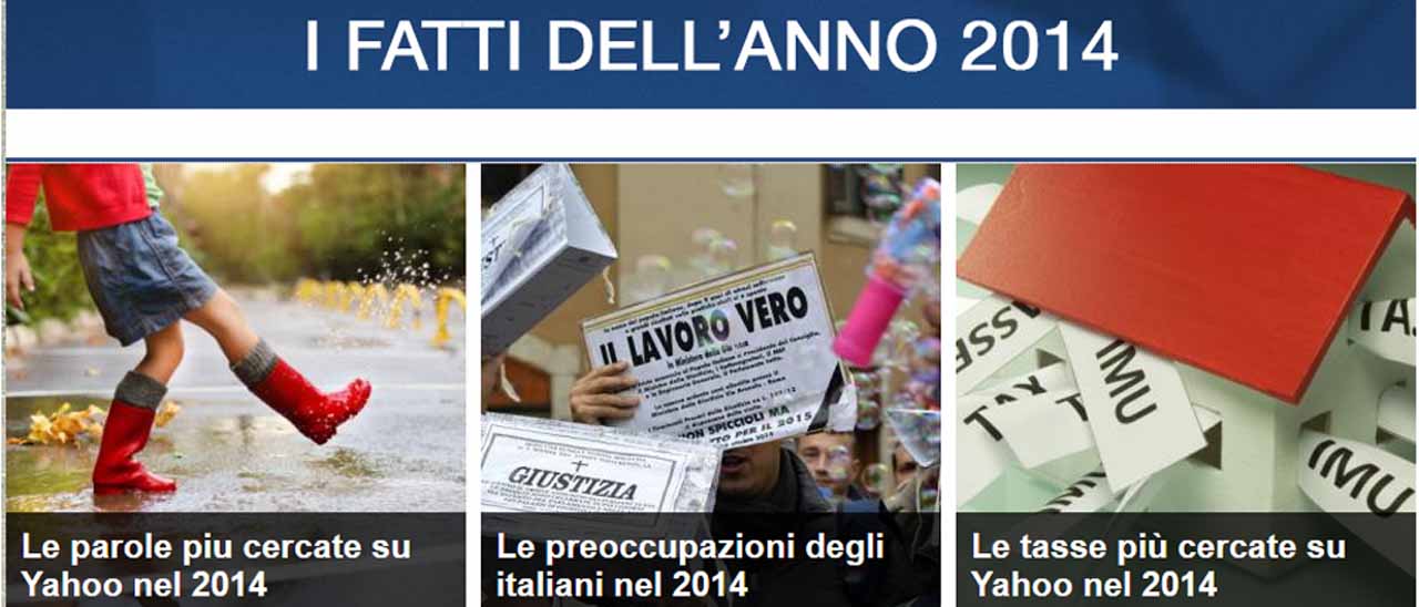 Il 2014 secondo Yahoo