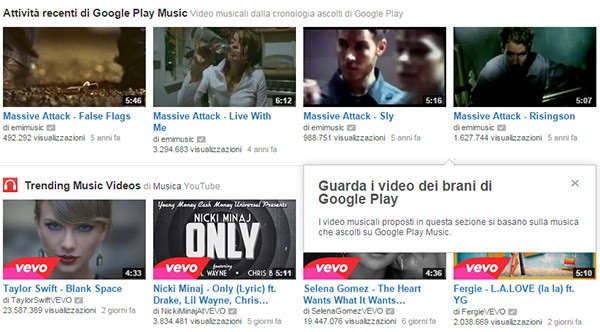 YouTube Music Key suggerisce i video in base agli ascolti di Google Play Music