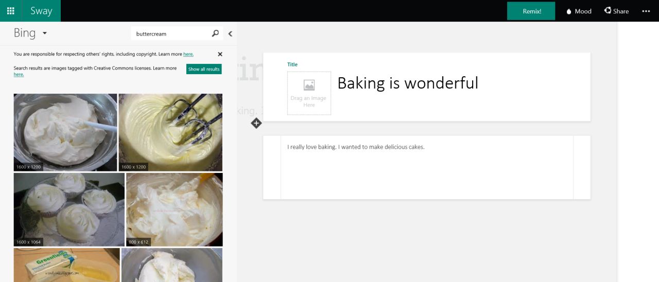 Microsoft integra le immagini di Bing in Sway