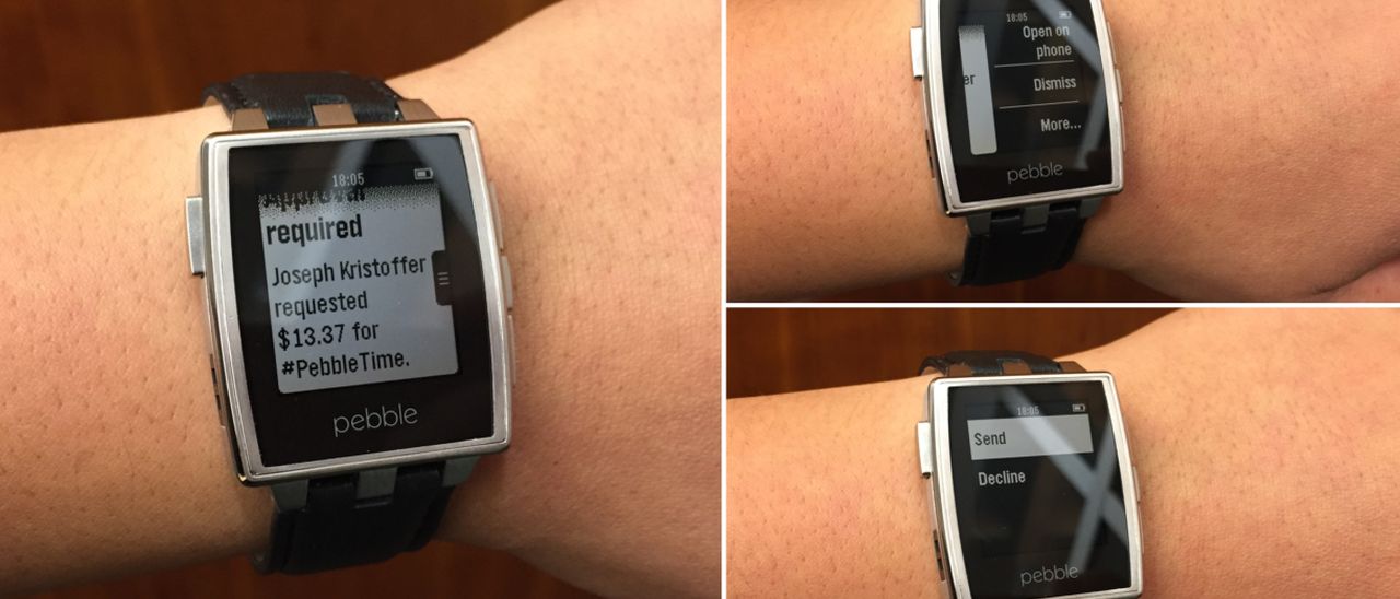 Pebble 2.3 supporta le notifiche Android Wear