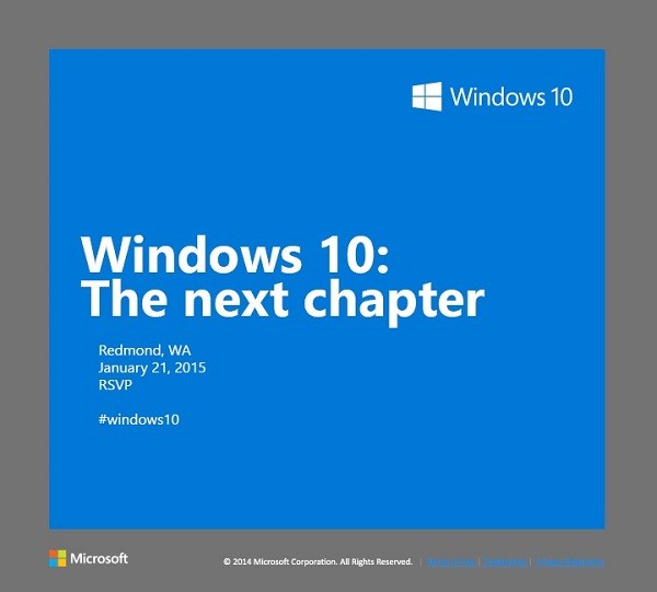 Windows 10, presentazione del 21 gennaio