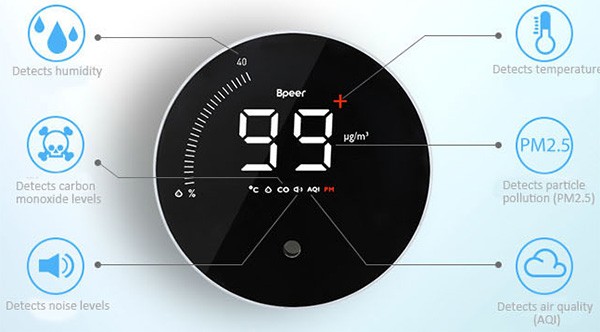 Tutti i valori rilevati dai sensori di Bpeer